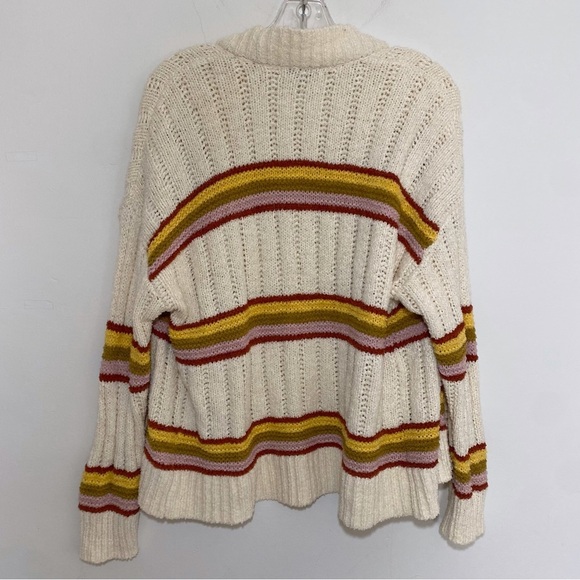 Madewell Striped Diaz Open Cardigan Large - Picture 4 of 7